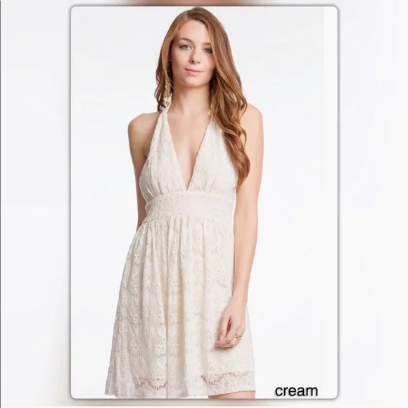 white christmas dresses White Plunge Dress for Women main image 0
